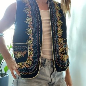 Vintage Pakistani embroidered vest